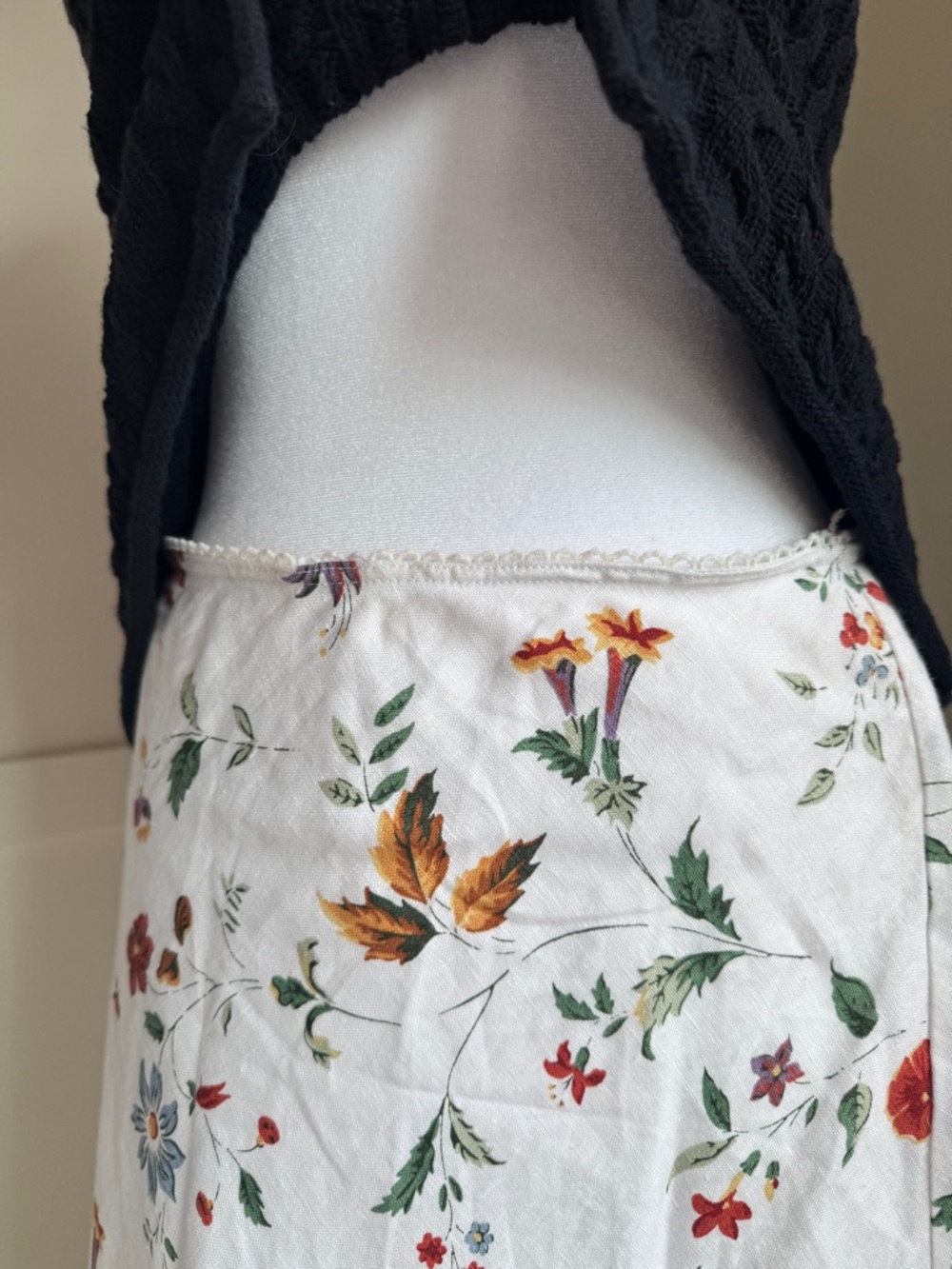 Reformation White Maxi Skirt with Multicolor Floral Print - Picture 2 of 5
